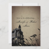Invitation Anniversaire de Mariage Maison Gothique (Devant)
