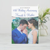 Invitation Anniversaire de Mariage Numéro Personnalisé et Pho (Debout devant)