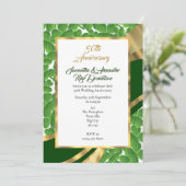 Invitation anniversaire de mariage or irlandais trèfle (Debout devant)