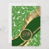 Invitation anniversaire de mariage or irlandais trèfle (Dos)