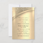 Invitation Anniversaire de mariage or paillettes mariage (Devant)