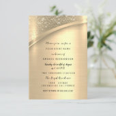 Invitation Anniversaire de mariage or paillettes mariage (Debout devant)
