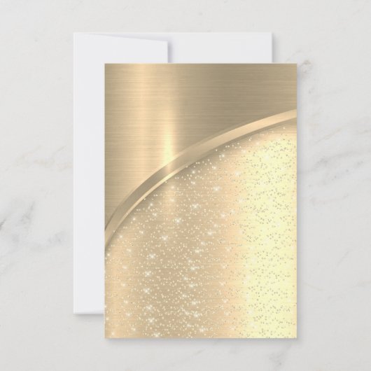 Invitation Anniversaire de mariage or paillettes mariage (Dos)