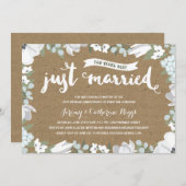 Invitation Anniversaire de Mariage Rustique Floral 10 ans (Devant / Derrière)