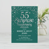 Invitation Anniversaire de mariage surprise de 55 ans - Vert (Debout devant)