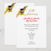 Invitation Anniversaire de mariage tatoué 50 ans (Devant / Derrière)