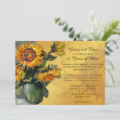 Invitation Anniversaire de Mariage Tournesol (Debout devant)