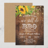 Invitation Anniversaire de mariage Tournesols Nous sommes tou (Devant / Derrière)