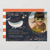 Invitation Anniversaire de Marine Life (Devant / Derrière)