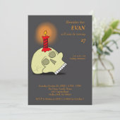 Invitation Anniversaire de Memento Mori Halloween (Debout devant)