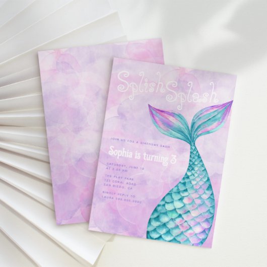 Invitation Anniversaire de Mermaid
