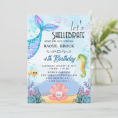Invitation anniversaire de mermaid (Debout devant)