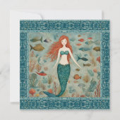 Invitation Anniversaire de Mermaid (Dos)