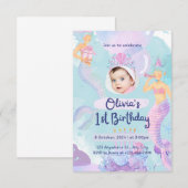 Invitation Anniversaire de mes premières sirènes (Devant / Derrière)