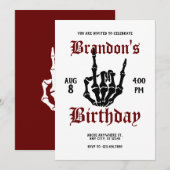 Invitation Anniversaire de Metal Rock (Devant / Derrière)