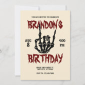 Invitation Anniversaire de Metal Rock (Devant)