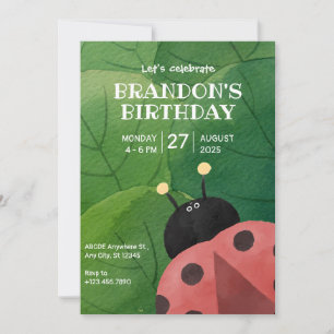 Invitation Anniversaire de mignon bug