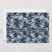 Invitation Anniversaire de militaires de camouflage d'océan (Dos)