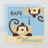 Invitation Anniversaire de Mod Monkey (Devant / Derrière)