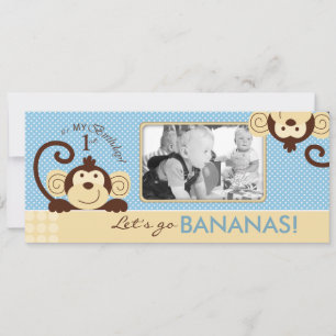 Invitation Anniversaire de Mod Monkey Modèle photo