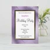 INVITATION ANNIVERSAIRE DE MOTIF D'OR EN MODE MÉTALLIQUE ÉLÉG (Debout devant)