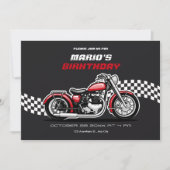 Invitation Anniversaire de moto classique (Devant)