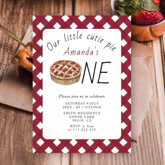 Invitation Anniversaire de naissance de Little Cutie Pie à l'