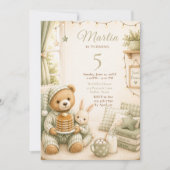 Invitation Anniversaire de naissance en pyjama confortable (Devant)