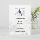 Invitation Anniversaire de naissance étape Fleur Bleue (Debout devant)
