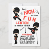 Invitation Anniversaire de Ninja (Devant)