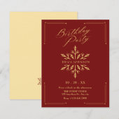 Invitation Anniversaire de Noël  (Devant / Derrière)