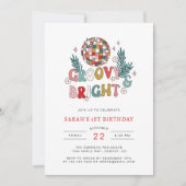Invitation Anniversaire de Noël Rétro (Devant)