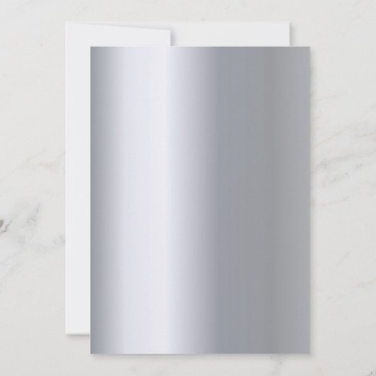 Invitation Anniversaire de notes musicales d'argent (Dos)