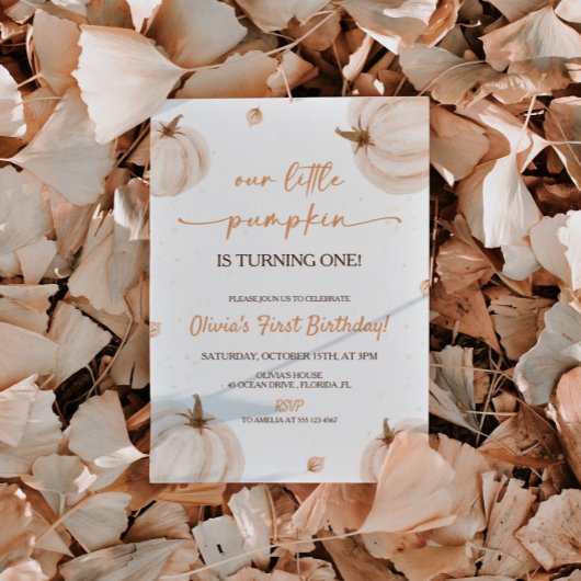 Invitation Anniversaire de notre petit Citrouille