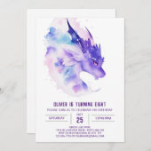 Invitation Anniversaire de notre petit dragon (Devant / Derrière)