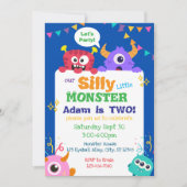 Invitation Anniversaire de notre petit monstre idiot (Devant)
