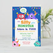 Invitation Anniversaire de notre petit monstre idiot (Debout devant)