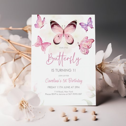 Invitation Anniversaire de notre petit papillon
