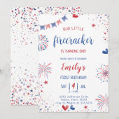 Invitation Anniversaire de notre petit pétard (Devant / Derrière)