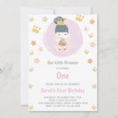 Invitation Anniversaire de "Notre petite princesse" personnal (Devant)