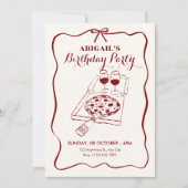 Invitation Anniversaire de nourriture et de boisson (Devant)