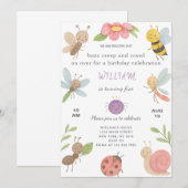 Invitation Anniversaire de nouveaux bogues (Devant / Derrière)