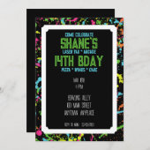 Invitation Anniversaire de Paintball (Devant / Derrière)