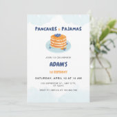 Invitation Anniversaire de Pancakes et Pyjamas (Debout devant)