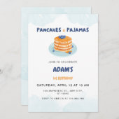 Invitation Anniversaire de Pancakes et Pyjamas (Devant / Derrière)