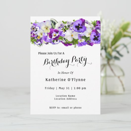 Invitation Anniversaire de Pansy (Debout devant)