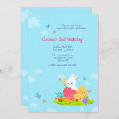 Invitation Anniversaire de Pâques (Devant / Derrière)