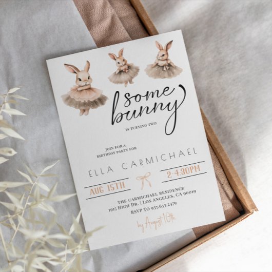 Invitation Anniversaire de Pâques de lapin