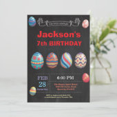 Invitation Anniversaire de Pâques Oeuf de Pâques Anniversaire (Debout devant)