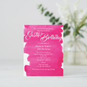 Invitation Anniversaire de Pâques rose (Debout devant)